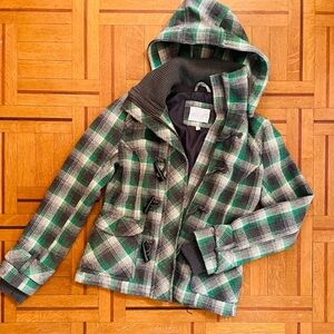 Green Plaid Wool Jacket